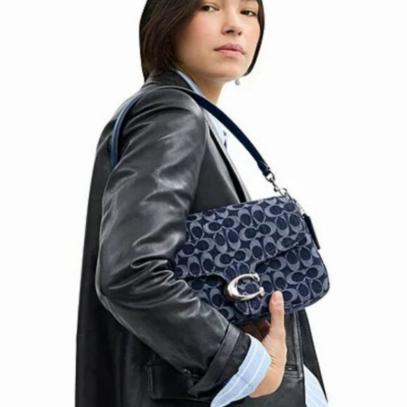 NWT Coach Denim Shoulder Bag - Picture 5 of 16